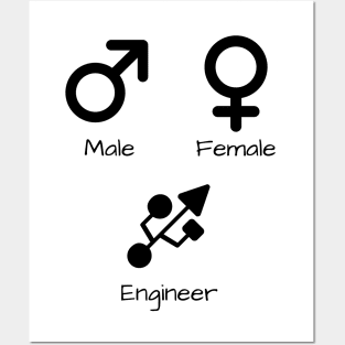 Engineer Gender Meme Posters and Art